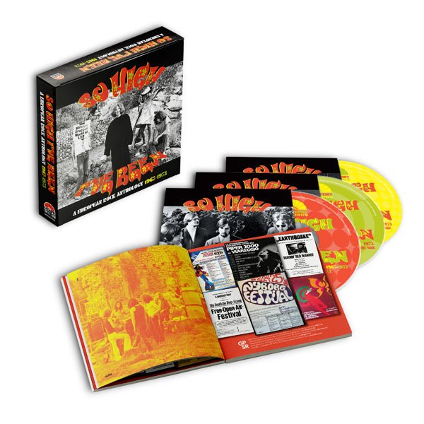 VARIOUS ARTISTS SO HIGH I'VE BEEN: A EUROPEAN ROCK ANTHOLOGY 1967 - 1973 (3CD CLAMSHELL BOX) Compact Disc - 3 CD Box Set - punk to funk heaven