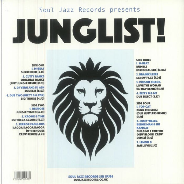 VARIOUS Junglist!: Old Skool Ragga D&amp;B Jungle 1993 - 95 (gatefold 2xLP) Soul Jazz - punk to funk heaven