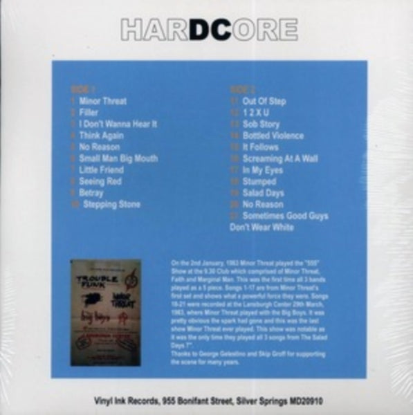 Try Not to Forget Artist Minor Threat Format:Vinyl / 12" Album Label:Vinyl Ink Records