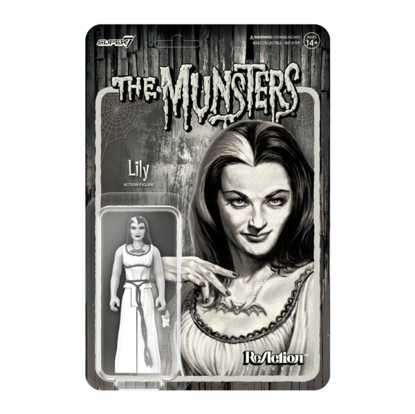 Munsters Reaction Figures Wave 2 - Lily (Grayscale) super 7