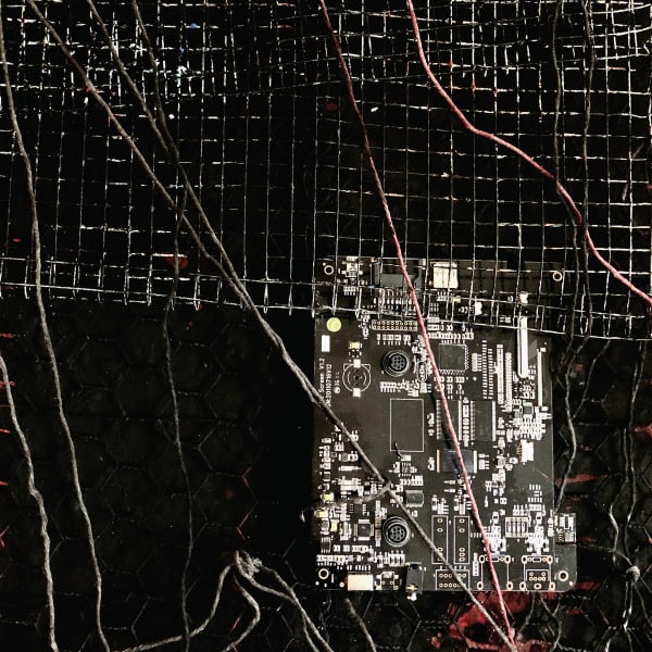BLACK CROWS CYBORG blue / black SPLATTER VINYL) by MERZBOW / PRURIENT Vinyl LP  HOS679