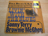 sonny terry brownie McGhee livin' with the blues  uk fontana  label vinyl lp
