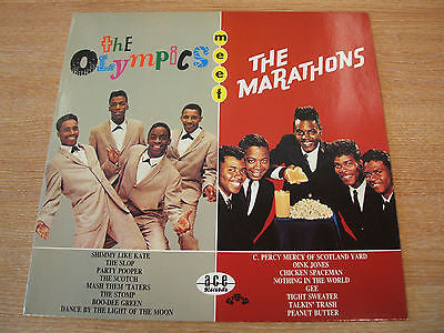 the olympics meet the marathons 1983 uk ace label vinyl compilation lp  doo wop
