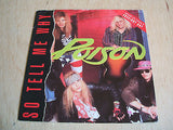 poison so tell me why 1991 uk issue vinyl 7" single excellent    rock / metal