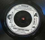 rainbow can't happen here 1981 uk polydor  label vinyl 7" single ex +