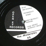 the moderates fetishes  ep 1980 uk open eye label vinyl 12 inch   excellent