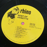 the best of annette 1984 usa issue rhino label vinyl lp    rndf 206near mint