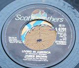 james brown living in america 1985 uk scotti brothers label vinyl 7" single