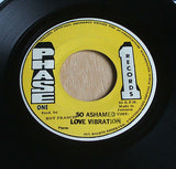 love vibration so ashamed 1978 jamaican phase 1  issue vinyl 45 roots dub rare