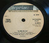 trini lopez a-me-ri-ca trini at pj's  original 1963 uk reprise  label vinyl 45