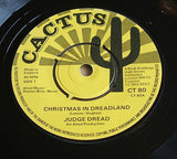 judge dread christmas in dreadland 1975 uk cactus label 7" vinyl 45 reggae ska
