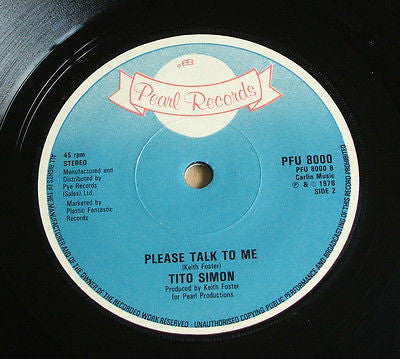 tito simon things will be better  1978 uk pearl label  original 7" vinyl 45