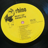 the best of annette 1984 usa issue rhino label vinyl lp    rndf 206near mint