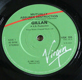 gillan mutually assured destruction 1980 uk virgin label 7" in booklet sleeve