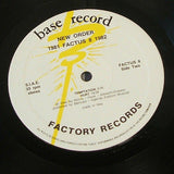 new order  1981-1982 italian base factory  label vinyl 12 inch ep factus 8