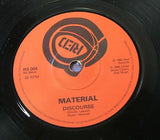 material discourse 1980 uk red records  label   7" vinyl 45 alt rock funk