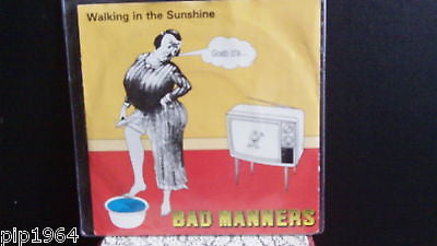 bad manners walking in the sunshine 1981 uk 7" ex ex