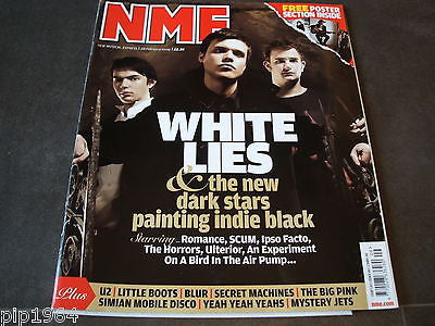 new musical express  nme  28 feb  2009   front cover  white lies + free posters
