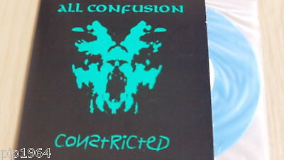 constricted  all confusion + 2  blue vinyl  7"  nr mint