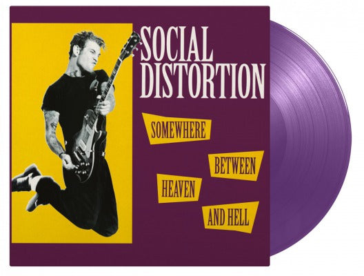 SOCIAL DISTORTION SOMEWHERE BETWEEN HEAVEN AND HELL purple vinyl lp