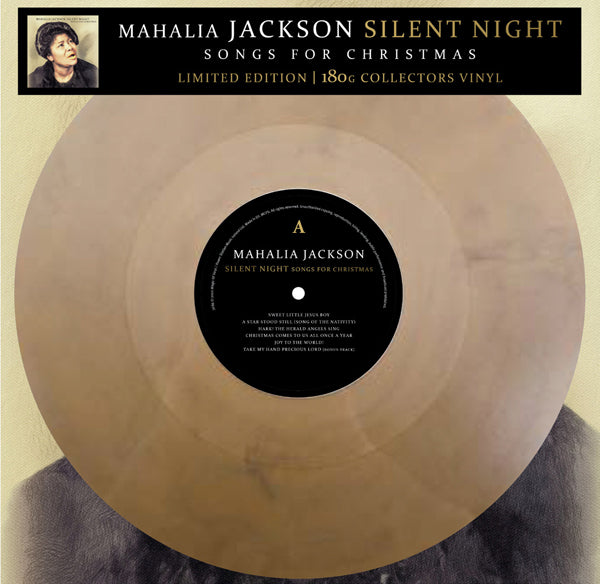 MAHALIA JACKSON SILENT NIGHT - SONGS FOR CHRISTMAS (MARBLE) VINYL LP