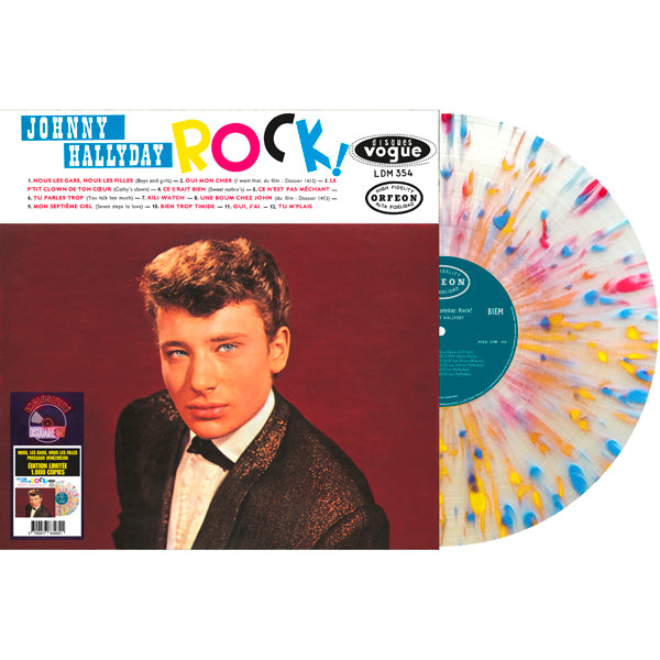 NOUS LES GARS, NOUS LES FILLES (VENÉZUÉLA) - ROCK! (YELLOW/PINK/BLUE/ORANGE SPLATTER VNYL) (RSD 2022) by JOHNNY HALLYDAY Vinyl LP