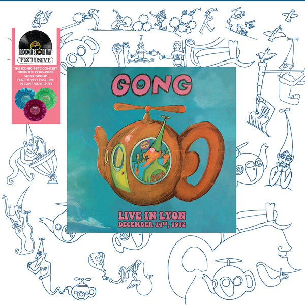 GONG LIVE AT LYON DECEMBRE 1972 (CLEAR/RED/ORANGE/BLUE SPLATTER VINYL) (RSD 2023) VINYL - 3 LP BOX SET