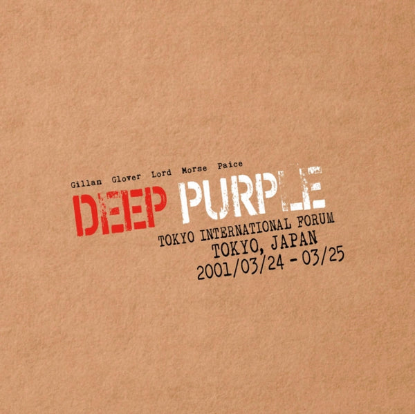 Live in Tokyo 2001 Artist Deep Purple Format:Vinyl / 12" Album Coloured Vinyl Box Set Label:earMUSIC Catalogue No:0217314EMU