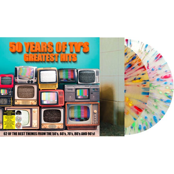 50 YEARS OF TV'S GREATEST HITS (SPLATTER VNYL) (RSD 2022) by VARIOUS ARTISTS Vinyl Double Album - punk to funk heaven