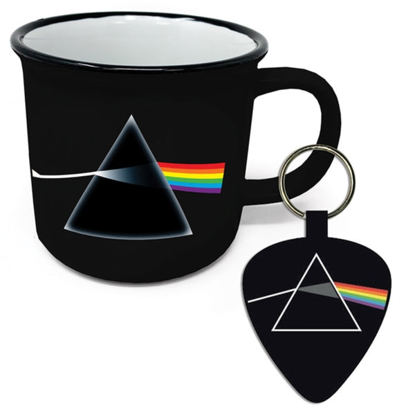 Pink Floyd - DSOTM - Official Ceramic Campfire Style Mug and Woven Keychain Set