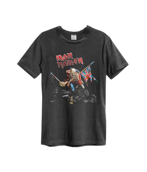 Iron Maiden - 80s Tour Amplified Vintage Charcoal Medium T Shirt
