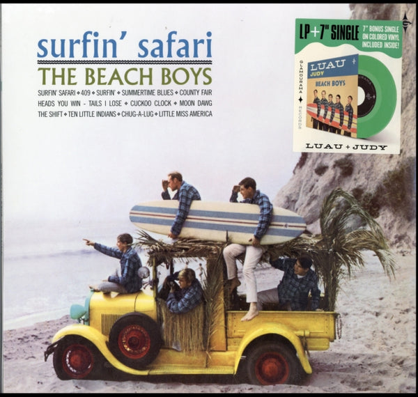 The Beach Boys ‎– Surfin' Safari Glamourama Records ‎– 660156  Vinyl LP + 7" Green