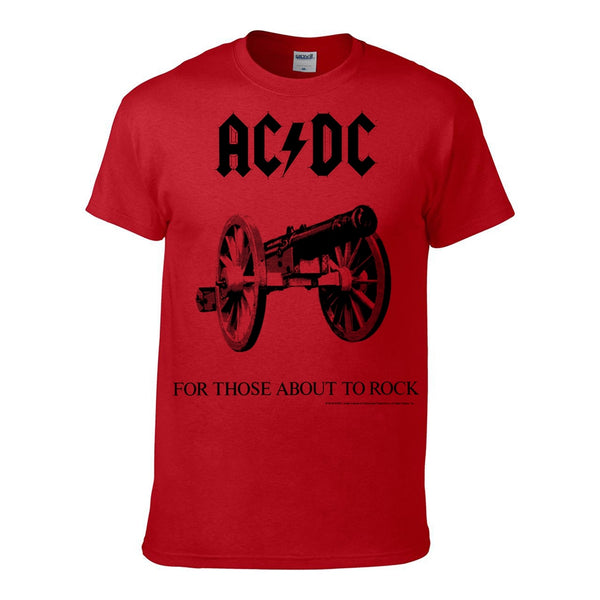 FOR THOSE ABOUT TO ROCK (RED)  by AC/DC  T-Shirt