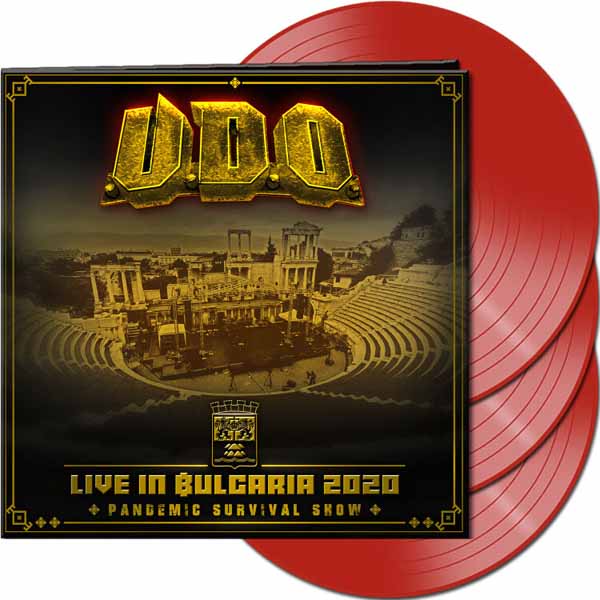 LIVE IN BULGARIA 2020 - PANDEMIC SURVIVAL SHOW (RED VINYL) by U.D.O. Vinyl - 3 LP Box Set  AFM78911