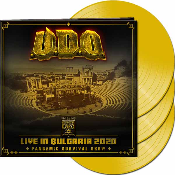 LIVE IN BULGARIA 2020 - PANDEMIC SURVIVAL SHOW (YELLOW VINYL) by U.D.O. Vinyl - 3 LP Box Set  AFM7891