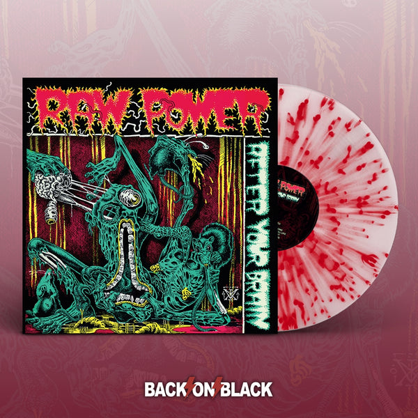 AFTER YOUR BRAIN (WHITE / RED SPLATTER VINYL) by RAW POWER Vinyl LP  BOBV902LPLTD