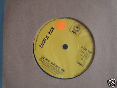 charlie rich the most beautiful girl 1973 uk epic 45 ex