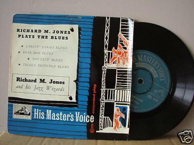 richard m jones plays the blues  1950's uk hmv vinyl ep
