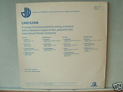 music de wolfe  cantilena  1980  sound library lp ex