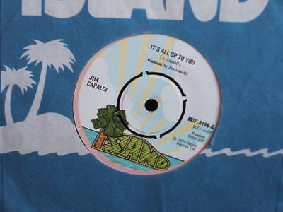 jim capaldi  it's all up to you  1974 uk island  7" ex