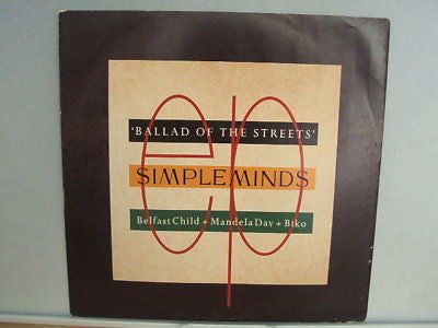 simple minds ballad of the streets 1989 uk 12" ex