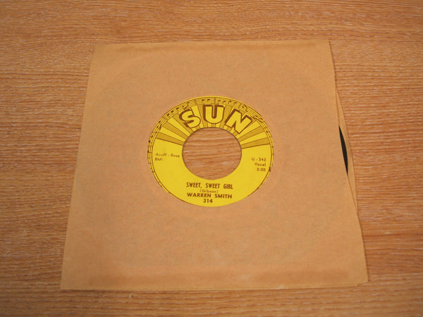 Warren Smith  ‎– Sweet Sweet Girl Vinyl, 7", 45 RPM, Single sun 314