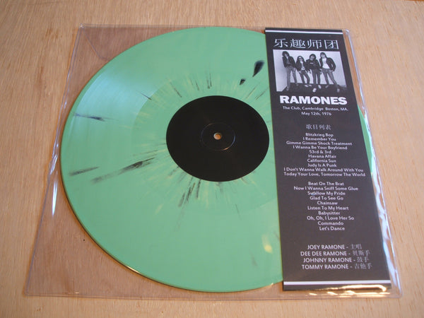 Ramones ‎– The Club, Cambridge Boston, MA. May 12th, 1976 green splatter vinyl lp