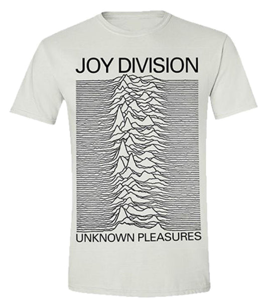 UNKNOWN PLEASURES (WHITE)  by JOY DIVISION  T-Shirt