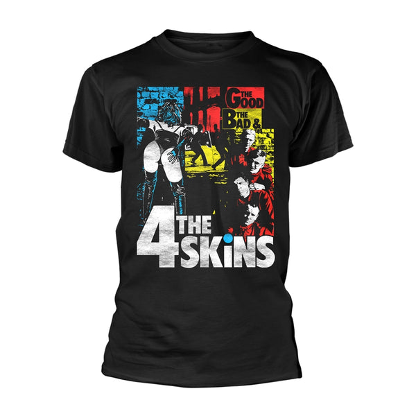 THE GOOD THE BAD & THE 4 SKINS (BLACK)  by 4 SKINS  T-Shirt