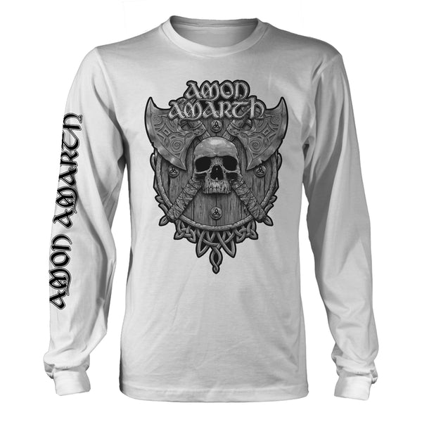 GREY SKULL (WHITE) by AMON AMARTH Long Sleeve Shirt