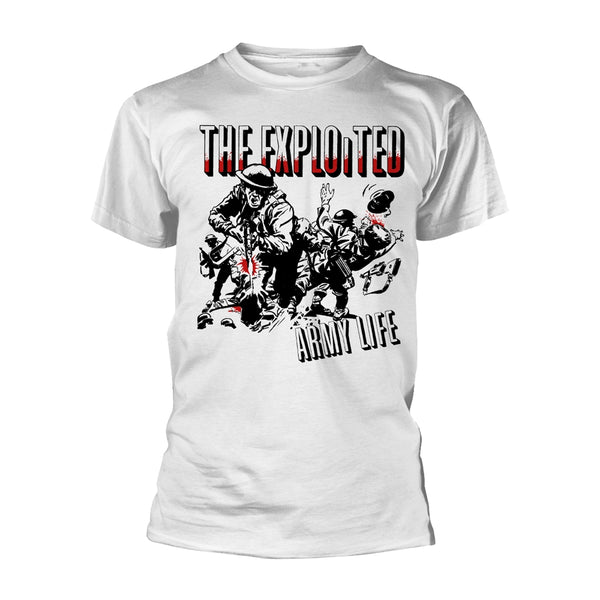 ARMY LIFE (WHITE) by EXPLOITED, THE T-Shirt PRE ORDER