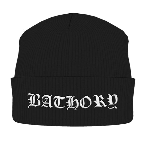 WHITE LOGO (EMBROIDERED) by BATHORY Knitted Ski Hat  PHHAT098