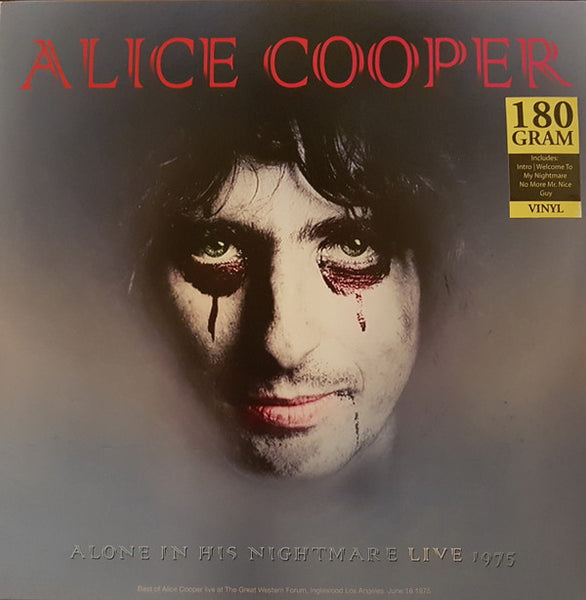 Alice Cooper  ‎– Alone In His Nightmare Live 1975 Label: Cult Legends ‎– CL74306 Format: Vinyl, LP