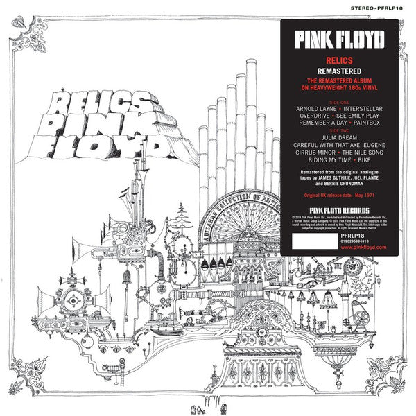 Pink Floyd ‎– Relics vinyl lp  Pink Floyd Records ‎– PFRLP18